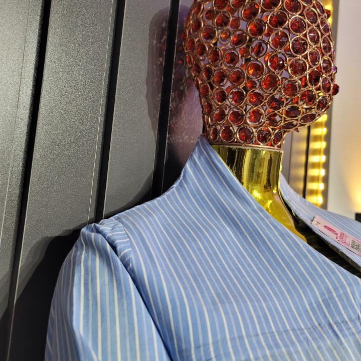 Azure Pinstripe Relaxed-Fit Co-ord Set